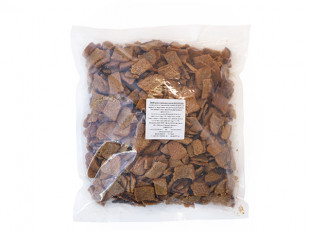 Кета кубики: Гренки черные со вкусом красной икры