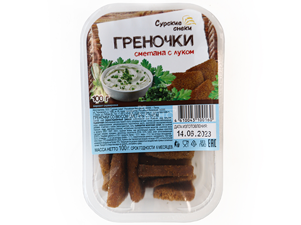 Сурские гренки Сметана с луком (100 гр) в Копейске