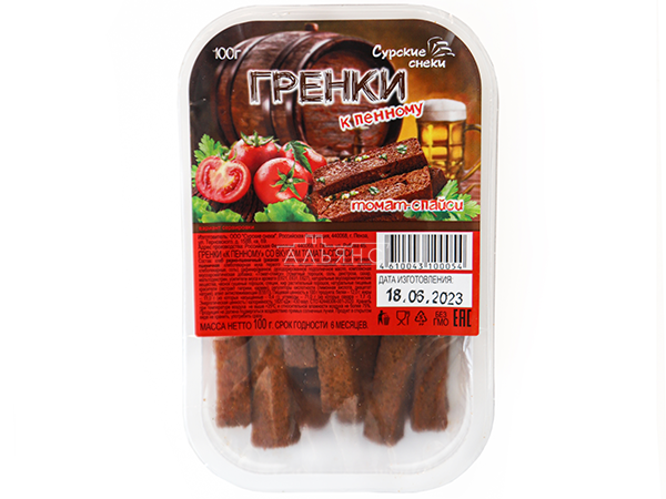 Сурские гренки Томат спайси (100 гр) в Копейске