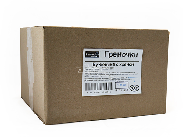 Сурские гренки Буженина с хреном (100 гр) в Копейске