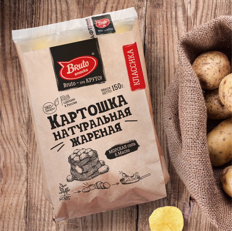 Картофель «Бруто» с солью 130 гр. в Копейске