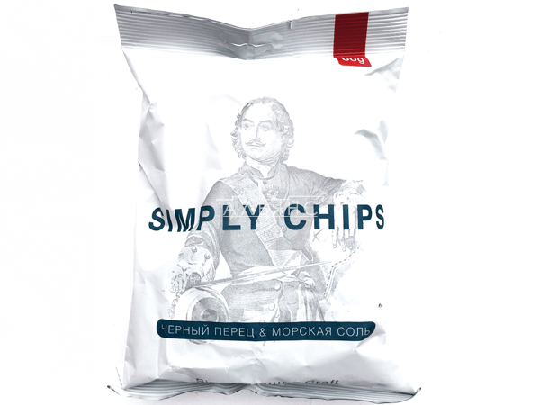 Картофельные чипсы "Simple chips" Морская соль и черный перец 80 гр. в Копейске